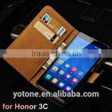 Stand Wallet Genuine Leather Case For Huawei Honor 3C Phone Bag Accessory With Card Holders New 2015 Drop Ship thumbnail-1