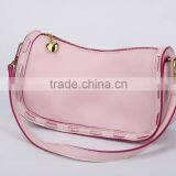 Factory Hot Sales Pink PU Leather Handbag for Young Ladies