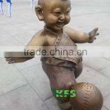 Bronze Square Put Boys Sculpture