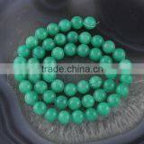 YJ1122-5 Wholesale Green Dyed Jade Stone Beads Sting thumbnail-1