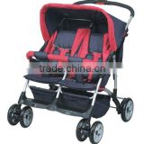 fashion baby twin stroller with link-brake