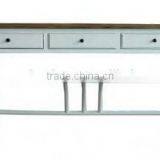 French Style White Wooden Cross Leg Long Drawer Wall Console Table thumbnail-1