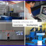 Recycling Plant PC Control Two Shaft Plastic and Tyre Shredder Machine With Vertical Crusher