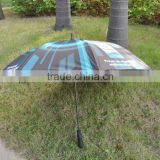 Heat Transfer Printing Durable Auto Open Promotional Custom Pongee Silver Coated UV Protective Corporate Stick Umbrella