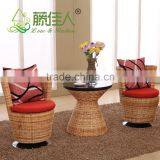 Natural Rattan Cane Wicker Round Lounge Sofa Chair Quality Choice thumbnail-3