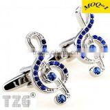 TZG02598 The Popular Blue Stone Music Note Cufflink Cuff Link