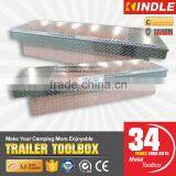 Factory Direct Sales Diamond Tread Double Top Open Lids Aluminum Cross Top Chest Toolbox