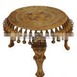Round Spiritual Decor Chowki 8"
