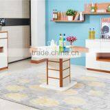 Modern Wooden High Glossy White and Teak Color Round Functional Dining Table and Dining Chair in Dining Room Sets thumbnail-2