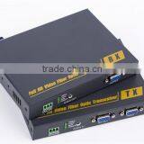 VGA Uncompressed Video Fiber Optic Independent Analog Audio With RS 232 Local VGA Loop-through
