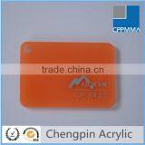 Decorative Orange Color Plastic Acrylic Sheet