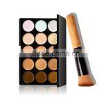 Stock Hot Seller 15 Color Concealer Foundation Cream Foundation Makeup Palette With Cosmetic Brush