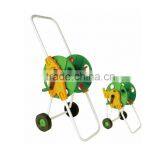 metal two wheel flat garden hose cart