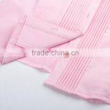 2015 Fashion Pink Color Long Sleeve Blouse Pleated Design Ladies Plus Size Shirt thumbnail-6