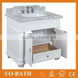 European Style Bathroom Vanity With Marble Countertop thumbnail-2