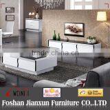 5009# glass table top wooden base coffee table