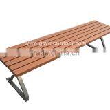 Meatl and Wooden Bench Seat Recycled Plastic Bench thumbnail-1