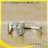 Heart Diamond Solid Value 925 Silver China cz Rings thumbnail-1