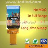 3.0 Inch 240*400 TFT LCD Module With MCU/SPI/RGB Interface, Full Viewing Angle