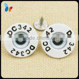 Custom Laser Logo Printed Metal Button for Jeans