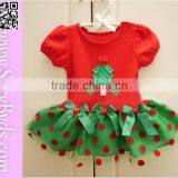 New Arrival Red and Green Fashion Wholesale Girls Christmas Dress thumbnail-2