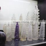 Hand Carved Natural Rock Clear Crystal Tower thumbnail-2