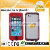 4.7 Inch Red Cellphone Waterproof Case for IPhone 6 Case With Home Button
