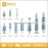 SMICO Export Products 500KV 160KN Glass Composite Pin Insulators High Voltage thumbnail-2