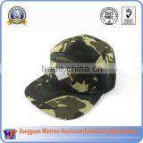 Adjustable Flat Bill 2D Embroidery Camo Baseball 5 Panel Cap thumbnail-5