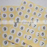Customized Coated Paper Labels Matt Adhesive Number Sticker thumbnail-1