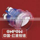 ONPOW 16mm UV Protection Plastic Momentary Push Button Switch With Stainless Steel Actuator (GQ16B-10/PC) CE, RoHS