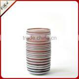 Wholesale Handmade Purple Cylindrical Glass Vase, Hand Carved Art Glass Flower Vase Bottle thumbnail-6