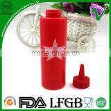 LDPE Cylinder Red Empty Food Squeeze 165ml Sauce Plastic Bottle With Nozzle thumbnail-5