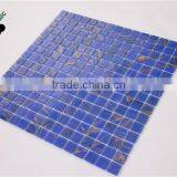 MB SMH01 Golden Line Blue Tile Design Cheap Mosaic Wall Tile Blue Mosaic Bathroom Tile China Glass Mosaic thumbnail-3