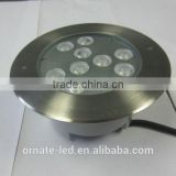 12v outdoor IP67 RGB 9W inground led lights