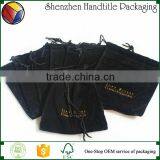 Screen Printing Velvet Pouch Logo Jewelry Pouch With Logo Gold Foil Stamping thumbnail-3