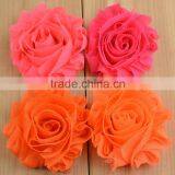 Wholesale Solid Shabby Chiffon Flower Frayed Shabby Chic Flowers Shabby Rose Trim Lovely Rosette Chiffon Shabby thumbnail-3