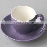 Color Glazed Coffee Tea Cups and Saucers Sets Stoneware Ceramic Porcelain Material thumbnail-4
