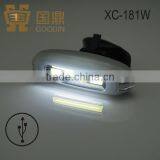 Usb Rechargeable Silicon Bicycle Front Light,COB White LED thumbnail-3