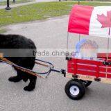 4 Wheel Small Wood Folding Dog Pulling Wagon thumbnail-3