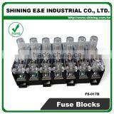 FS-017B 600V 10 Amp 7 Way Midget Type Din Rail Glass Fuse Base thumbnail-1