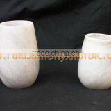 NEW MARBLE FLOWER VASES CARRARA ZIARAT WHITE thumbnail-3