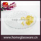 Embossed Weave Mesh Clear Depression Glass Plate 10'' 8" 7" thumbnail-2