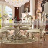 Bisini Baroque Complete Hand Caved Palace Dining Room Rectangle Table, Elegant Wooden And Leather Dining Chair(MOQ=1 SET) thumbnail-6