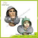 New Arrival Strip Classical U Shape Neck Pillow With A Hat thumbnail-1