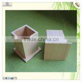 Fashion Office Desk Storaging Decorating Paulownia Wooden Pen Holder thumbnail-4