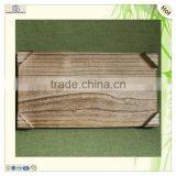 Unique Glass Decorative Wood Serving Feet Table Tray thumbnail-2