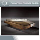 Antique Rectangle Travertine With Glass Center Table thumbnail-4