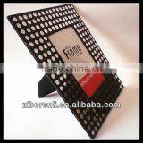 Modern Art Decor Black With Silver Antique Ornate Glass Mosaic Photo Frame Hang for Room thumbnail-6