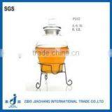 12L Glass Beverage Dispenser With Faucet and Metal Stand thumbnail-4